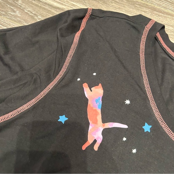 Torrid Galaxy Space Kitty Long Sleeve Sleep Shirt Size 3X NEW - Picture 5 of 6